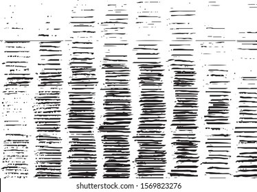 Worn down wallpaper pattern design. Broken plaster and grunge damask effect. Distressed overlay texture design. Vector illustration. Eps10.