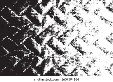 Worn down wallpaper pattern design. Broken plaster and grunge damask effect. Distressed overlay texture design. Vector illustration. Eps10.