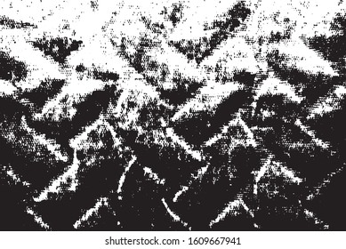 Worn down wallpaper pattern design. Broken plaster and grunge damask effect. Distressed overlay texture design. Vector illustration. Eps10.