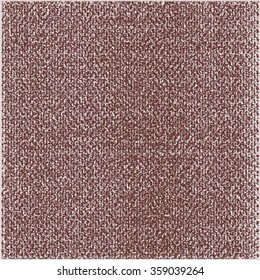 Worn fabric texture. Sepia background. Abstract vector.