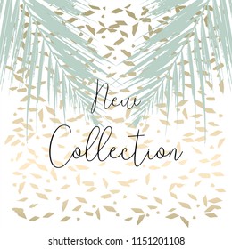 Worn Marble Gold and Pastel advertising background. Fashion artistic template for new collection sign board or sale banner design. Trendy chic and vintage old textures
