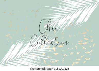 Worn Marble Gold and Pastel advertising background. Fashion artistic template for new collection sign board or sale banner design. Trendy chic and vintage old textures