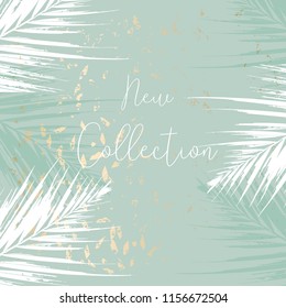 Worn Marble Gold and Pastel advertising background. Fashion artistic template for new collection sign board or sale banner design. Trendy chic and vintage old textures