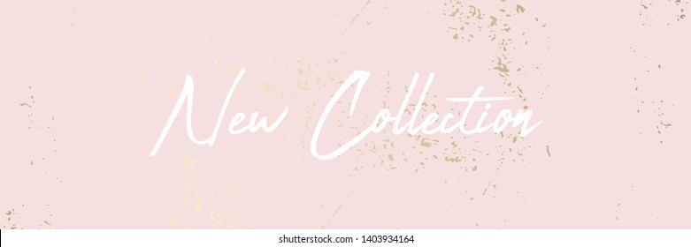 Worn Marble Gold and Pastel advertising background. Fashion artistic template for new collection sign board or sale banner design. Trendy chic and vintage old textures