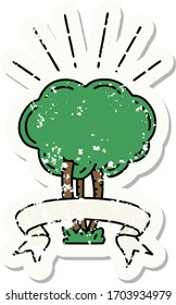 pegatinas viejas usadas de un árbol de tatuajes