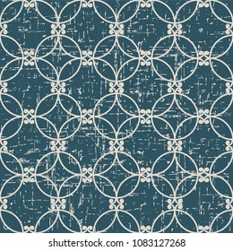 Worn out antique seamless background Spiral Round Curve Cross Frame, Ideal for wallpaper decoration or greeting card design template.