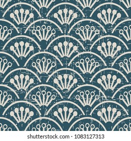 Worn out antique seamless background Round Curve Cross Frame Flower, Ideal for wallpaper decoration or greeting card design template.