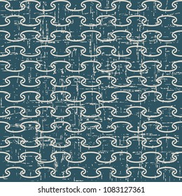 Worn out antique seamless background Spiral Curve Cross Chain Frame, Ideal for wallpaper decoration or greeting card design template.