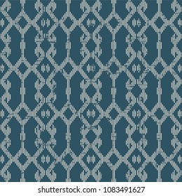 Worn out antique seamless background Mosaic geometry Cross Check Frame, Ideal for wallpaper decoration or greeting card design template.