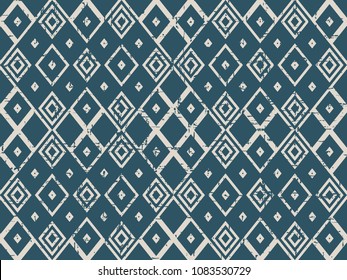 Worn out antique seamless background Diamond Check Cross Rhomb Geometry, Ideal for wallpaper decoration or greeting card design template.