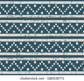 Worn out antique seamless background Round Triangle Dot Line, Ideal for wallpaper decoration or greeting card design template.