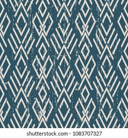 Worn out antique seamless background Check Diamond Cross Geometry Frame, Ideal for wallpaper decoration or greeting card design template.
