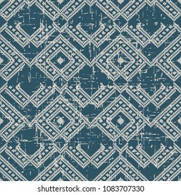 Worn out antique seamless background Check Triangle Geometry Cross Stitch Line, Ideal for wallpaper decoration or greeting card design template.