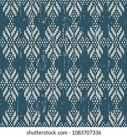 Worn out antique seamless background Cross Stitch Line Geometry Check, Ideal for wallpaper decoration or greeting card design template.