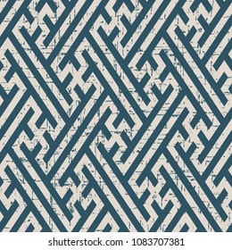 Worn out antique seamless background Spiral Vortex Cross Tracery Frame Line, Ideal for wallpaper decoration or greeting card design template.