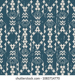 Worn out antique seamless background Check Triangle Aboriginal Arrow Cross, Ideal for wallpaper decoration or greeting card design template.