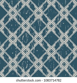 Worn out antique seamless background Square Check Cross Frame Geometry Line, Ideal for wallpaper decoration or greeting card design template.