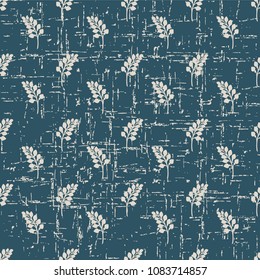 Worn out antique seamless background Nature Garden Plant Leaf, Ideal for wallpaper decoration or greeting card design template.