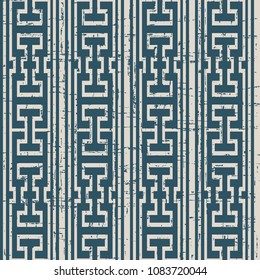 Worn out antique seamless background Polygon Cross Tracery Frame Line, Ideal for wallpaper decoration or greeting card design template.