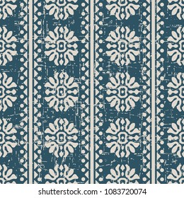 Worn out antique seamless background Curve Cross Round Flower Triangle Dot Line, Ideal for wallpaper decoration or greeting card design template.