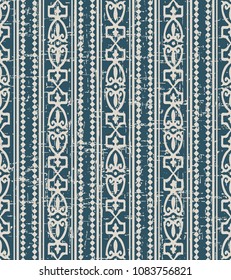 Worn out antique seamless background Diamond Check Curve Cross Crest Frame Line, Ideal for wallpaper decoration or greeting card design template.