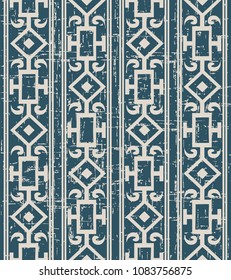 Worn out antique seamless background Check Square Curve Cross Frame Line, Ideal for wallpaper decoration or greeting card design template.