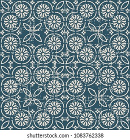 Worn out antique seamless background Round Curve Cross Frame Line Flower, Ideal for wallpaper decoration or greeting card design template.