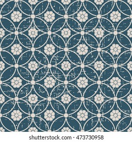Worn out seamless background 483 round cross frame flower
