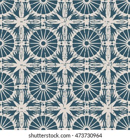 Worn out seamless background 485 round flower point leaf cross
