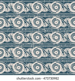 Worn out seamless background 486 round spiral cross flower
