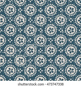 Worn out seamless background 531 vintage round flower
