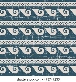 Worn out seamless background 553 vintage spiral round wave geometry
