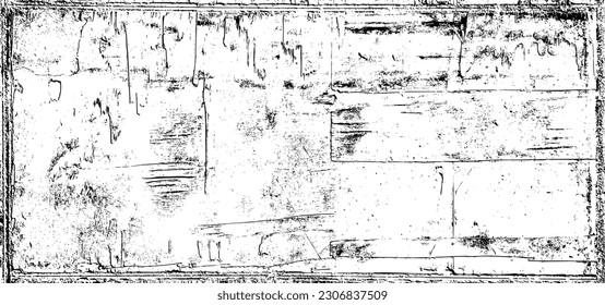 Textura negra gruesa. Banner largo horizontal amplio. Textura granulada oscura sobre fondo blanco. El polvo sobrante texturado. Partículas de ruido de grano. Efecto blanco roto. Ilustración del vector, EPS 10.