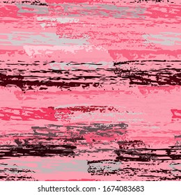 Worn Texture Chalk Coal Surface. Pinstripe Endless Repeating Elements. Chalk Pattern. Summer Pastel Pink Backdrop. Chalk Coal Overlay Surface. Abstract Brush Vector illustration.