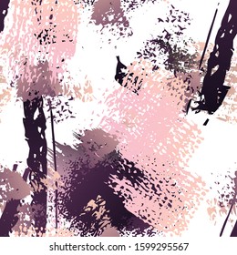 Worn Texture Splatter Surface. Paint Endless Repeating Elements. Splatter Pattern. Artistic Modern Black and White Watercolor Overlay Surface. Abstract Brush Vector illustration.