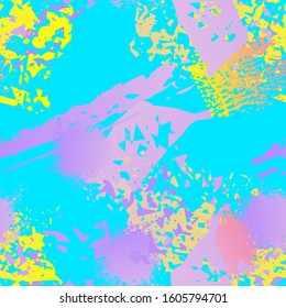 Worn Texture Splatter Surface. Paint Endless Repeating Elements. Splatter Pattern. Sport  Illustration Black and White Watercolor Overlay Surface. Abstract Brush Vector illustration.