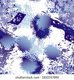 Worn Texture Splatter Surface. Paint Endless Repeating Elements. Splatter Pattern. Artistic Creative Black and White Watercolor Overlay Surface. Abstract Brush Vector illustration.