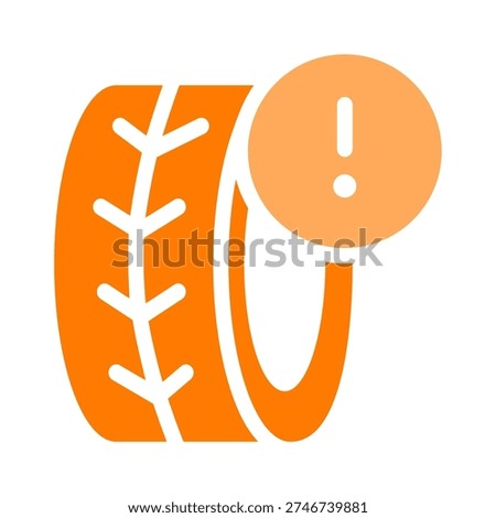worn tires icon set collection in orange oranges perfect for web, app, mobile featuring business, technology.