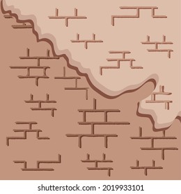 worn vintage wall structure icon