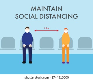 A Worning About Maintaining Social Distancing Due To Pandemic