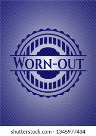 Worn-out with jean texture