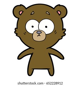 worried bear cartoon