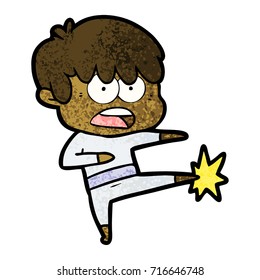 besorgter Cartoon-Junge