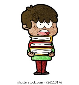 niño de caricatura preocupado