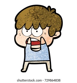 niño de caricatura preocupado