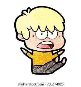 besorgter Cartoon-Junge