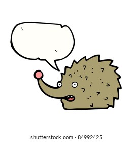 worried cartoon hedgehog