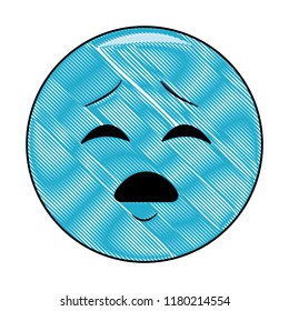 Worried chat emoticon scribble