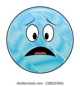 Worried chat emoticon scribble