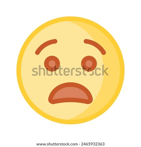 Worried emoji vector design, premium icon isolated on white background